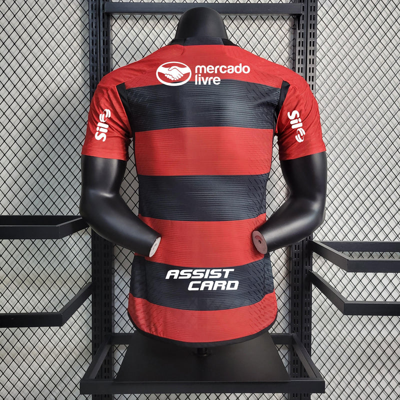 Camisa Flamengo Home (1) 2023/24 Adidas Jogador Masculina Com Patrocínios + Pach Libertadores